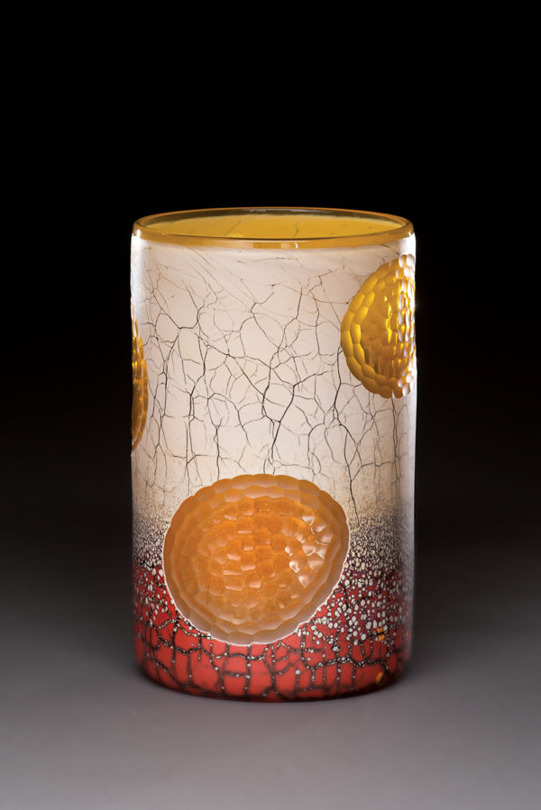"Gold Red Cylinder"