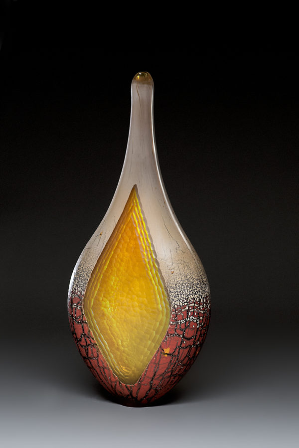 "Gold Red Jar"