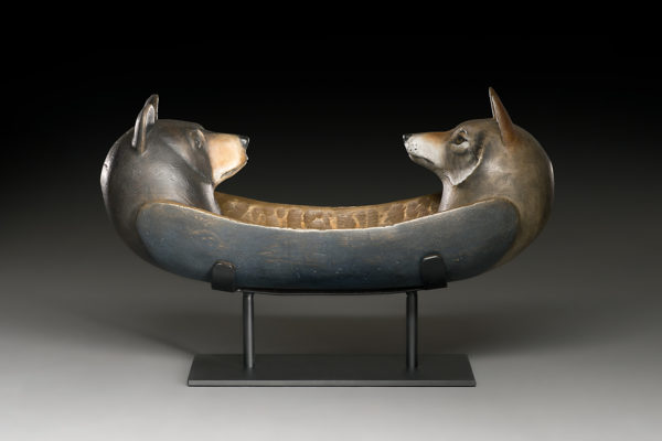 "Bear Wolf Spirit Canoe"