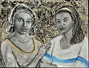 Kim Goldfarb Another World 30x40 Mixed Media on Board