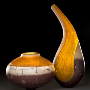 "Ocher Ruby Pair"
