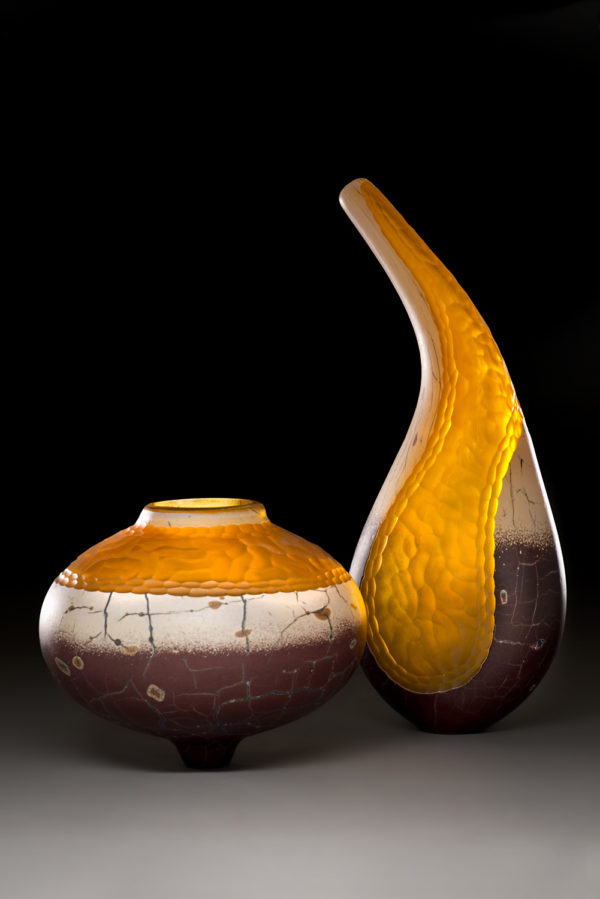 "Ocher Ruby Pair"