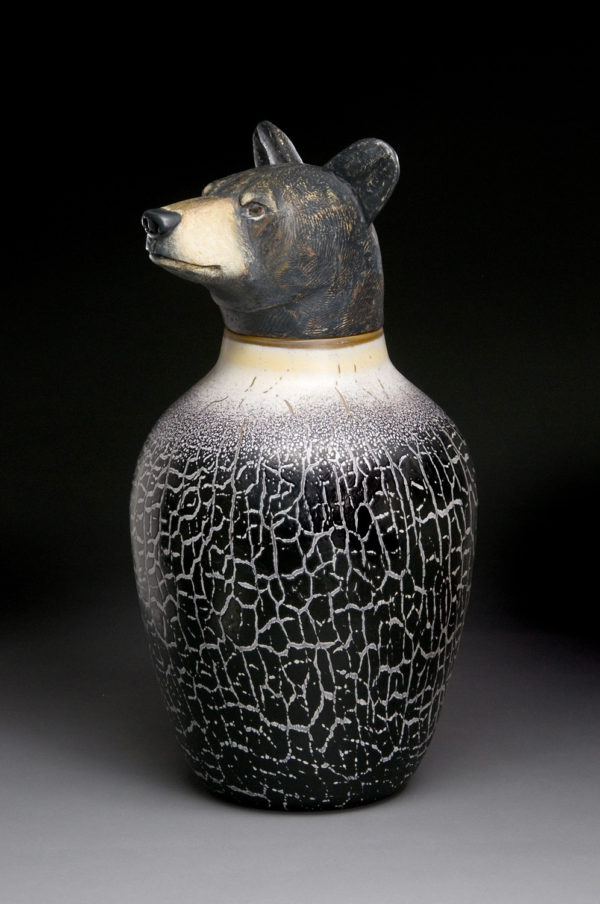 "Black Bear Spirit Jar"