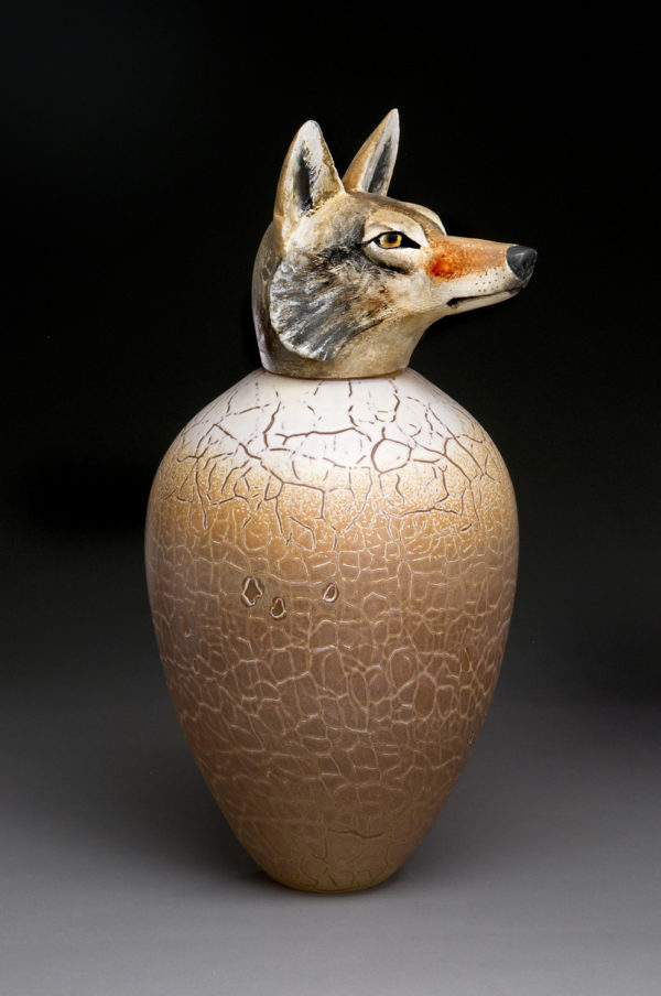 "Coyote Spirit Jar"