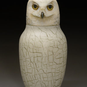 "Snowy Owl Spirit Jar"