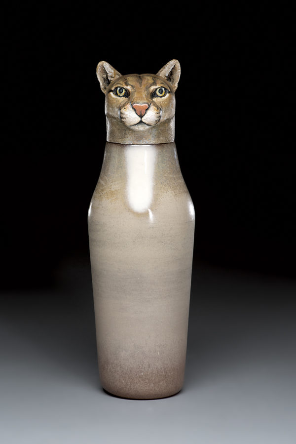 "Cougar Spirit Jar"