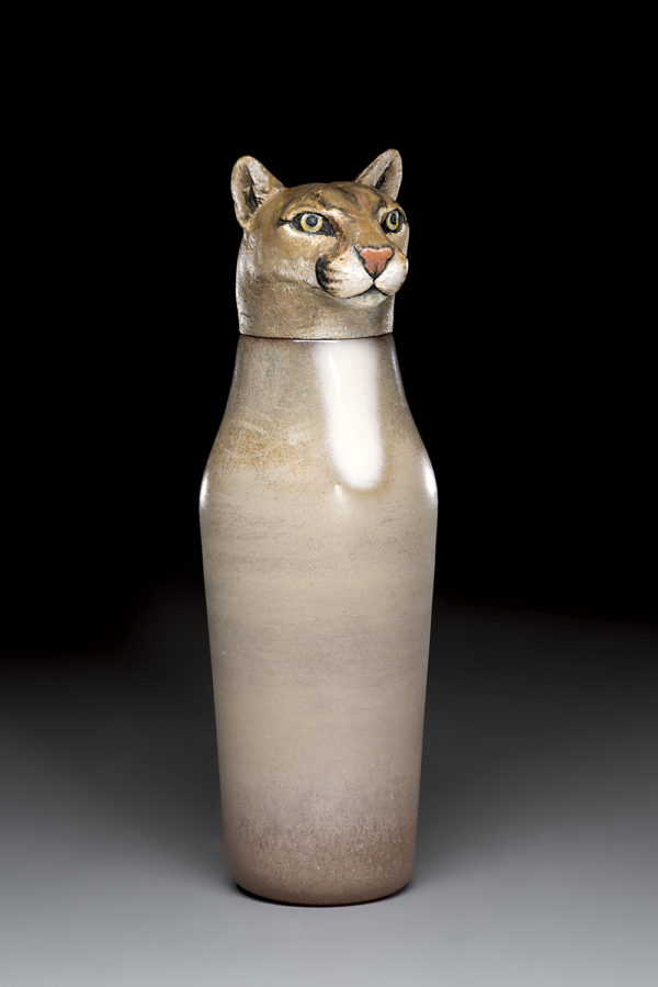 "Cougar Spirit Jar"
