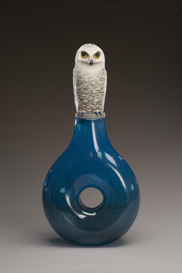 "Snowy Owl Spirit Jar"