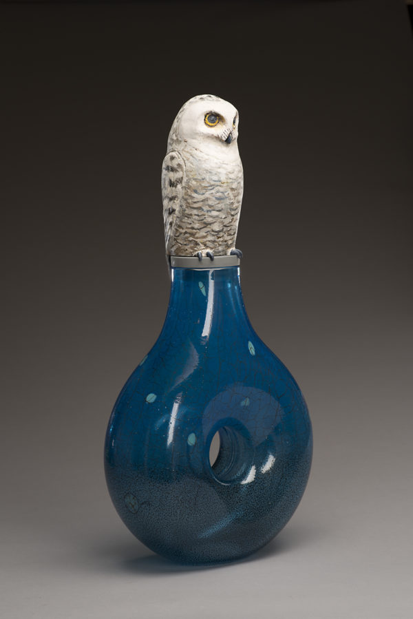 "Snowy Owl Spirit Jar"
