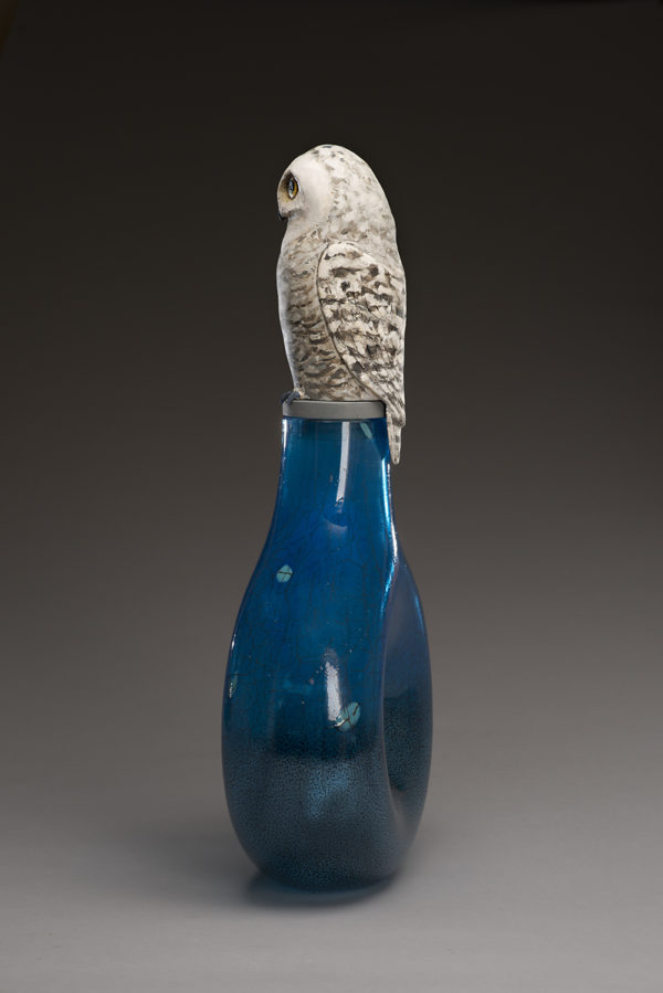 "Snowy Owl Spirit Jar"