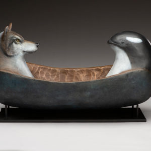 "Wolf and Killer Whale Spirit Canoe"