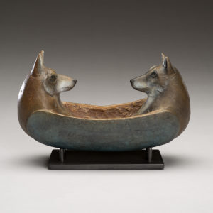 "Coyote and Wolf Spirit Canoe"