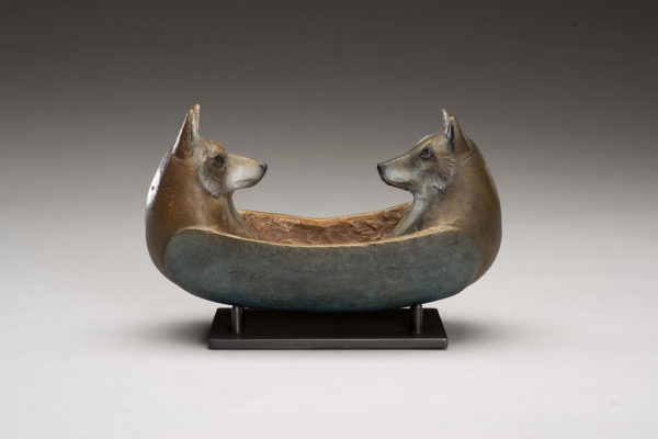 "Coyote and Wolf Spirit Canoe"