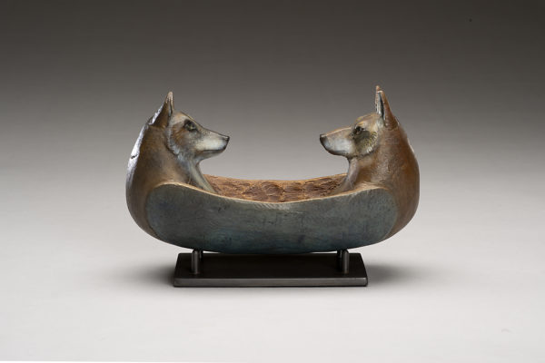 "Coyote and Wolf Spirit Canoe"
