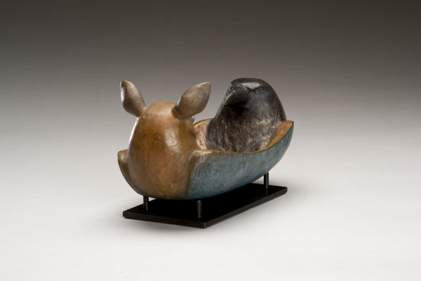 "Doe and Raven Spirit Canoe"