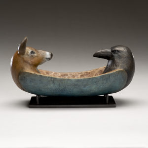 "Doe and Raven Spirit Canoe"