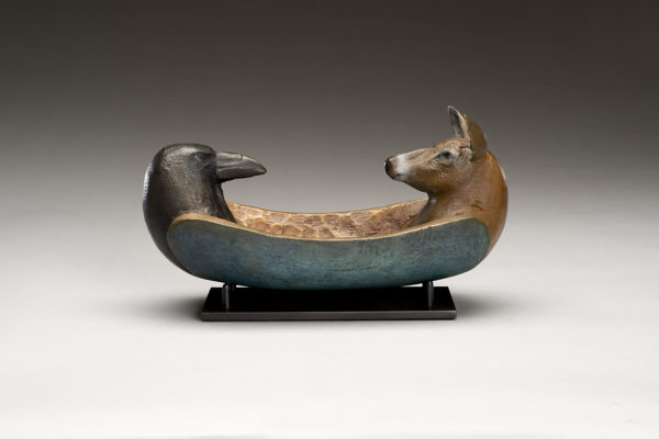 "Doe and Raven Spirit Canoe"