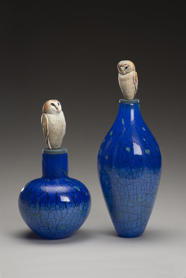 "Barn Owl Spirit Jar Pair" - Image 2