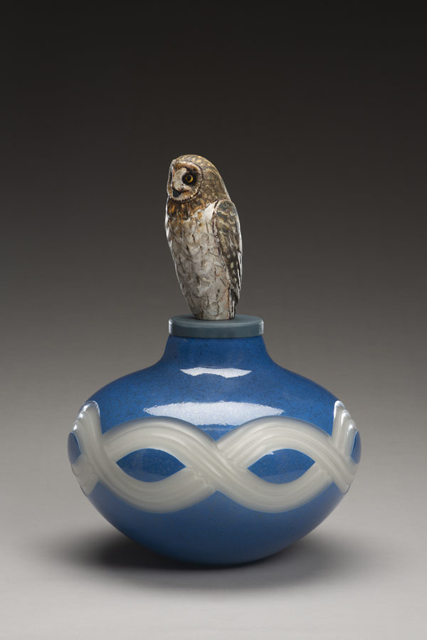"Short-Eared Owl Spirit Jar" - Image 3