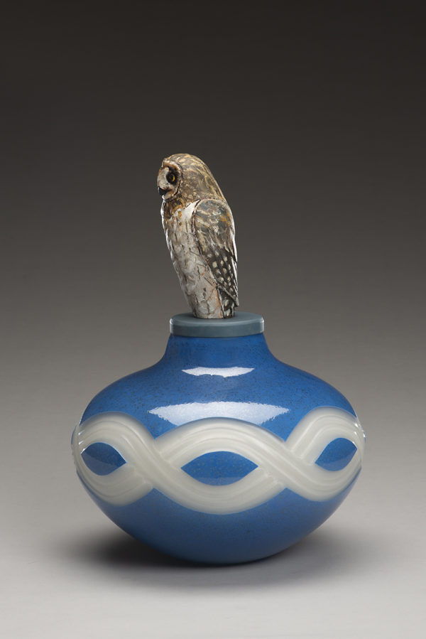 "Short-Eared Owl Spirit Jar" - Image 4